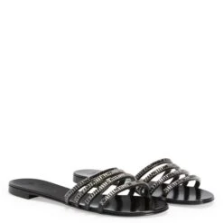 IRIDE CRYSTAL-Black-Sandals -Giuseppe Zanotti Shop E200003A010 C 1