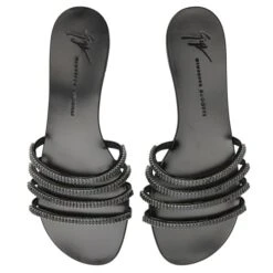 IRIDE CRYSTAL-Black-Sandals -Giuseppe Zanotti Shop E200003A010 E 1