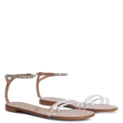 AGATHE PLEXI-Silver-Flats -Giuseppe Zanotti Shop E300001003 C 1 1