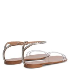 AGATHE PLEXI-Silver-Flats -Giuseppe Zanotti Shop E300001003 D 1 1