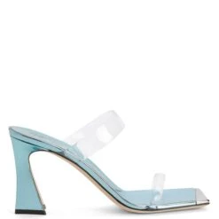 FLAMINIA PLEXI-Blue-Sandals