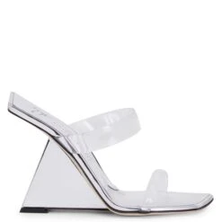 FLORANCE PLEXI-Silver-Wedges
