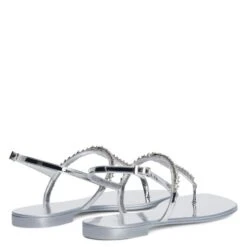 MINNAH FLAT-Silver-Flats -Giuseppe Zanotti Shop E300009001 D 1 1