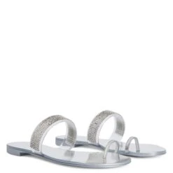ERWAN FLAT-Silver-Flats -Giuseppe Zanotti Shop E300011001 C 1 1
