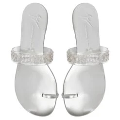 ERWAN FLAT-Silver-Flats -Giuseppe Zanotti Shop E300011001 E 1 1