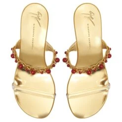 MARGUERITHE-Gold-Flats -Giuseppe Zanotti Shop E300015001 E 1 1