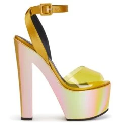 Giuseppe Zanotti Shop 17 TARIFA PLEXI-Yellow-Sandals