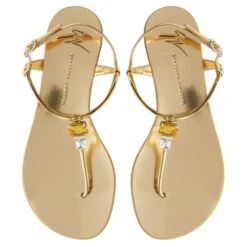 ALPHONSINE-Gold-Flats 11 ALPHONSINE-Gold-Flats -Giuseppe Zanotti Shop E300025001 E 1 1