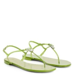 ALPHONSINE-Green-Flats 9 ALPHONSINE-Green-Flats -Giuseppe Zanotti Shop E300025002 C 1 1