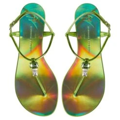 ALPHONSINE-Green-Flats 11 ALPHONSINE-Green-Flats -Giuseppe Zanotti Shop E300025002 E 1 1