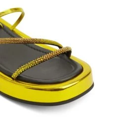 MELBURNE LACES-Yellow-Flats -Giuseppe Zanotti Shop E300042003 E 1