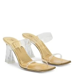 FLAMINIA PLEXI-Gold-Sandals -Giuseppe Zanotti Shop E300052002 C 1