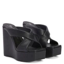 MEISSA CROSS-Black-Sandals -Giuseppe Zanotti Shop E300062001 C 1