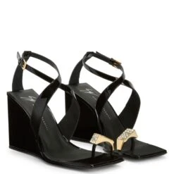 NIHAO RING-Black-Sandals -Giuseppe Zanotti Shop E300067003 C 1
