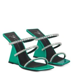 CLAREENCE-Green-Sandals -Giuseppe Zanotti Shop E300076003 C 1