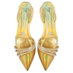 CLARALIE-Gold-Flats -Giuseppe Zanotti Shop E350003002 E 1 1