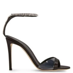 LEEAH CRYSTAL-black-Sandals