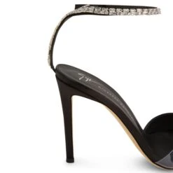 LEEAH CRYSTAL-black-Sandals -Giuseppe Zanotti Shop I200007002 F 1