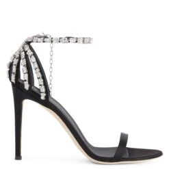 ADELE CRYSTAL-black-Sandals