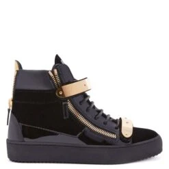 COBY-Black-Mid Top Sneakers