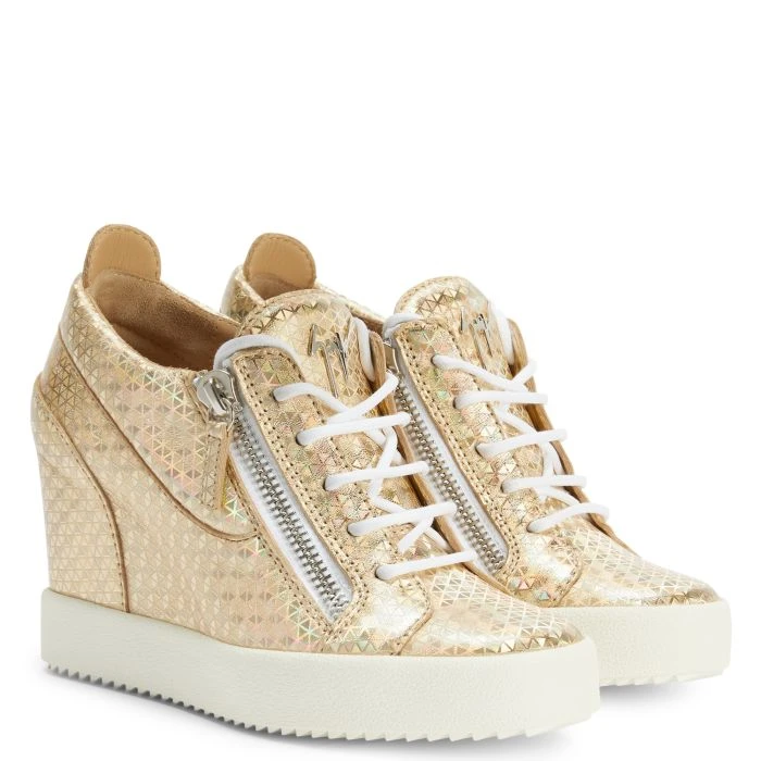 ADDY WEDGE KALEIDO-Gold-Mid Top Sneakers 4 ADDY WEDGE KALEIDO-Gold-Mid Top Sneakers - Image 2