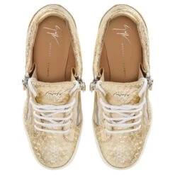 ADDY WEDGE KALEIDO-Gold-Mid Top Sneakers 9 ADDY WEDGE KALEIDO-Gold-Mid Top Sneakers -Giuseppe Zanotti Shop RS30001002 D 1 1