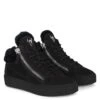 KRISS WINTER-Black-Mid Top Sneakers -Giuseppe Zanotti Shop RW10000001 B 1