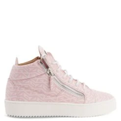 KRISS MONOGRAM-Pink-Mid Top Sneakers