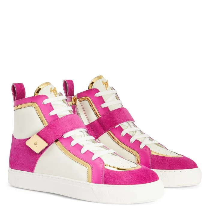 GIUSEPPE ZANOTTI ZENAS-Pink-Mid Top Sneakers 4 GIUSEPPE ZANOTTI ZENAS-Pink-Mid Top Sneakers - Image 2