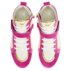 GIUSEPPE ZANOTTI ZENAS-Pink-Mid Top Sneakers 9 GIUSEPPE ZANOTTI ZENAS-Pink-Mid Top Sneakers -Giuseppe Zanotti Shop RW20063003 D 1 1