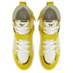 GIUSEPPE ZANOTTI ZENAS-Yellow-Mid Top Sneakers -Giuseppe Zanotti Shop RW20063004 D 1 1