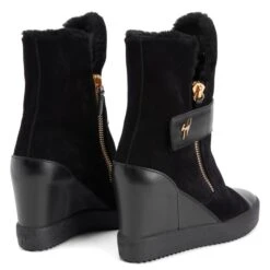 ALETA WEDGE-Black-Mid Top Sneakers -Giuseppe Zanotti Shop RW20065001 D 1